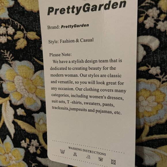 PRETTYGARDEN Women Boho Summer Side Split Deep V Neck Short Sleeves Maxi Dress - Picture 5 of 9